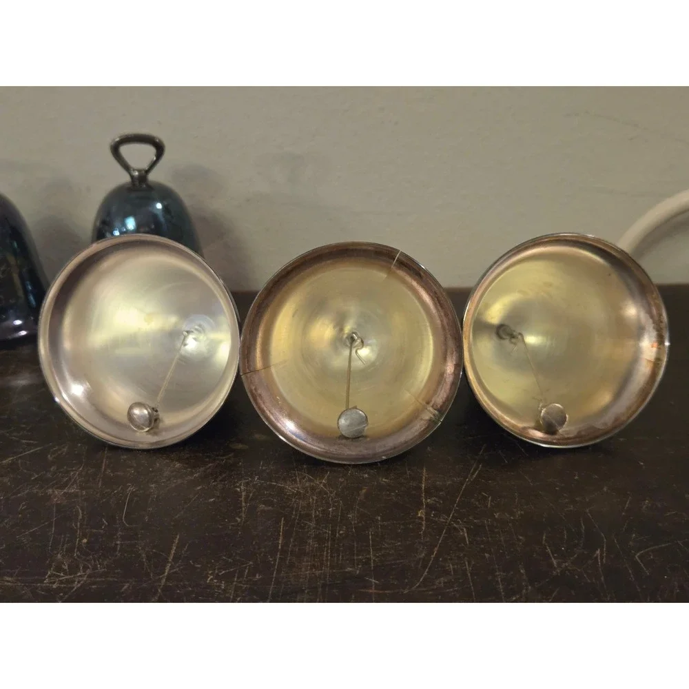 Reed & Barton Vintage Silverplate Christmas Bell Ornaments Lot of 7 1975-1984